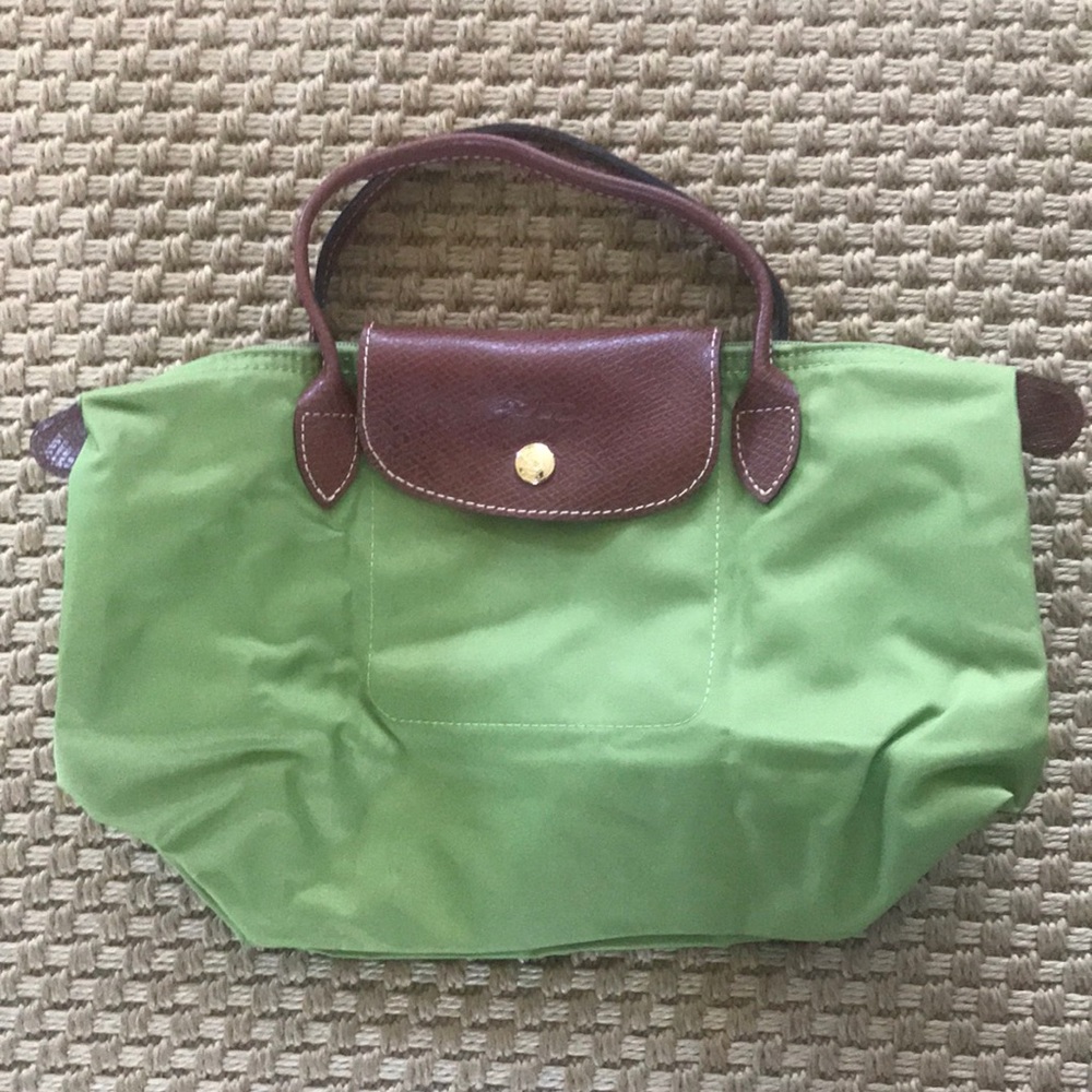 Long Champ Green Mini Le Pliage Handbag